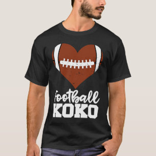 Football Koko  Football Heart Grandma Koko T-Shirt