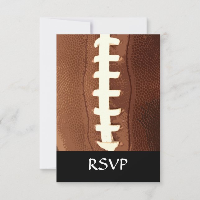 Football Laces Graphic RSVP Card (Front)