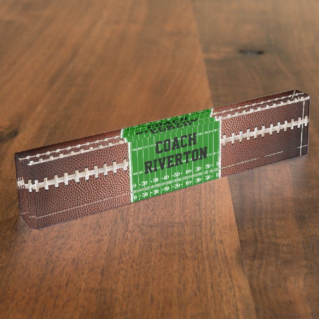 Football Laces Texture Background 3 Nameplate (Side)