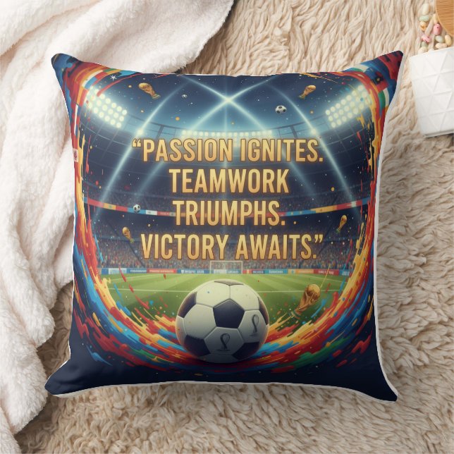 Football Legend Inspired Throw Pillow (Blanket)