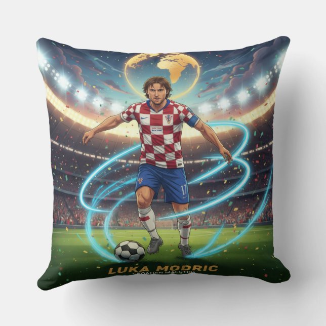 Football Legend Inspired Throw Pillow (Back)