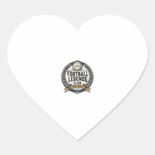 Football Legends Club Vintage Soccer Shirt Design_ Heart Sticker