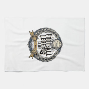 Football Legends Club Vintage Soccer Shirt Design_ Kitchen Towel