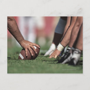 Football line of scrimmage postcard