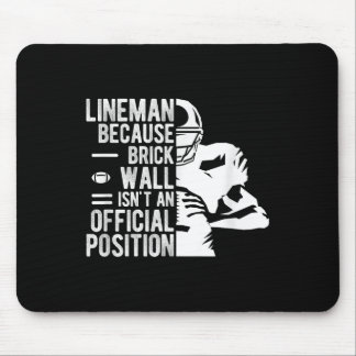 Football Lineman Brick Wall Defensive Lineman Foot Mouse Pad