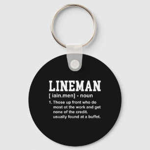 Football Lineman Definition Funny Offensive Linema Keychain