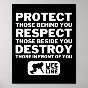 Football Lineman Design - Protect Poster