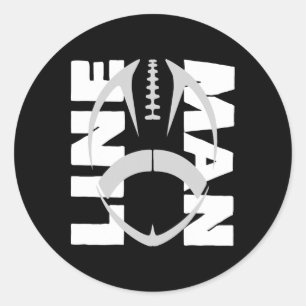 Football Lineman - Offensive Defensive Line  Classic Round Sticker