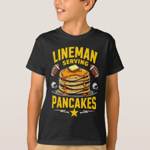 Football Lineman Serving Free Pancakes T-Shirt
