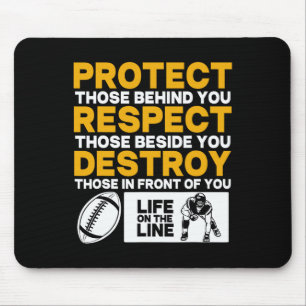 Football Lineman Shirt - Protect  Mouse Pad