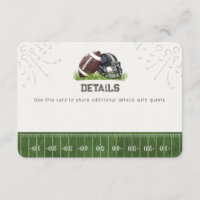 Football Little All star Invitation Détails Insére