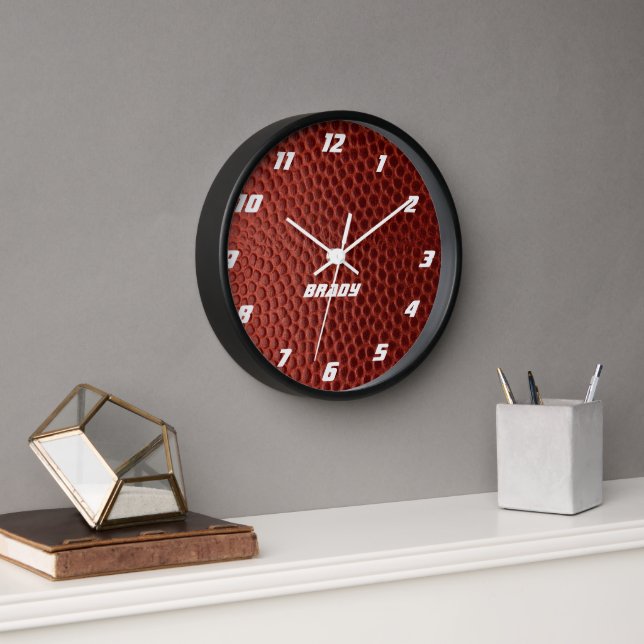Football Look Personalized Wall Clock (Office)