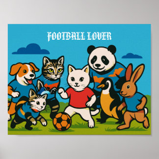 FOOTBALL LOVER Animal Themed Wall Art décor