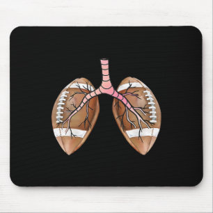 Football Lungs Respiratory Therapist Nurse Footbal Mouse Pad
