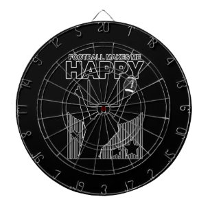 Football Makes Me Happy Dartboard