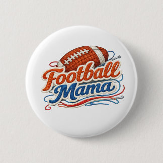 Football Mama Button Pin