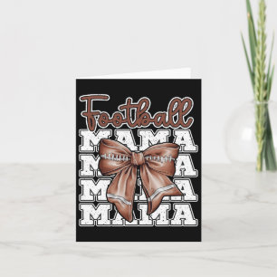 Football Mama Coquette Bow Sport Mom Mothers Day G Card