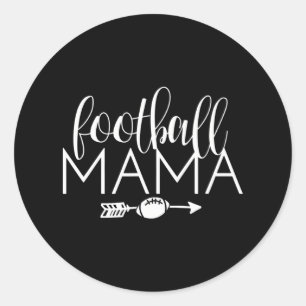 Football Mama Proud Sports Mom Game Day Classic Round Sticker