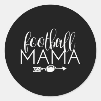 Football Mama Proud Sports Mom Game Day Classic Round Sticker