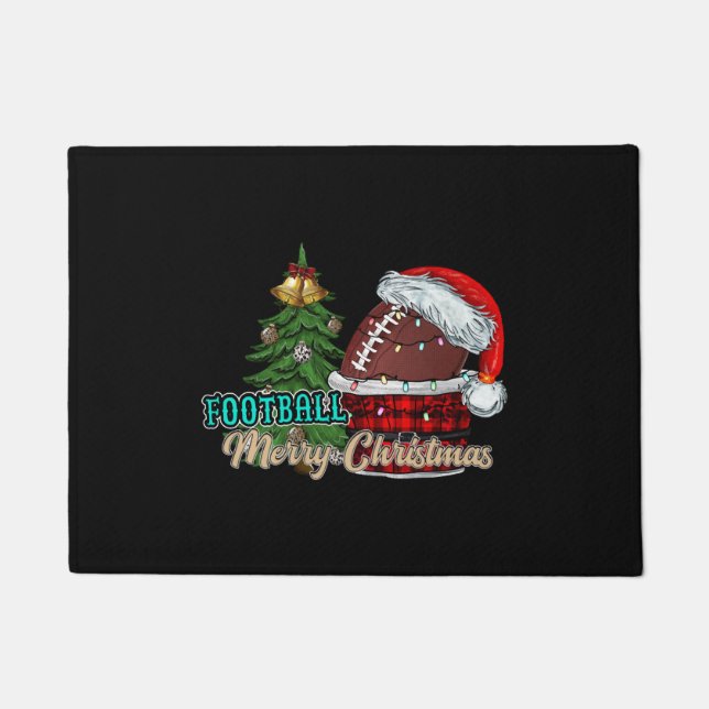 Football Merry Christmas Doormat (Front)