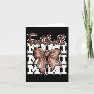 Football Mimi Coquette Bow Sport Grandma Mothers D Card
