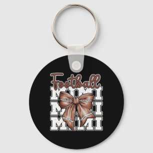 Football Mimi Coquette Bow Sport Grandma Mothers D Keychain