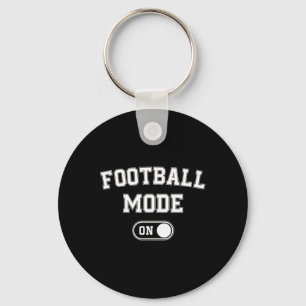 Football Mode On Funny Quarterback Gift Coach Play Keychain
