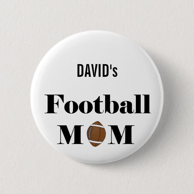 football mom 2 inch round button (Front)