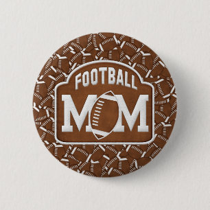 Football Mom 2 Inch Round Button