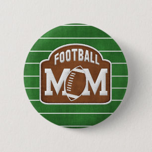 Football Mom 2 Inch Round Button