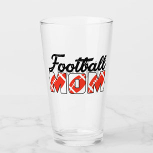 Football Mom and Name Glass