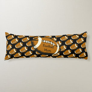 Football Mom Brown and Black Sports Body Pillow