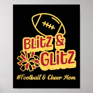 Football Mom Cheer Mom Blitz And Glitz Tank Top  Poster