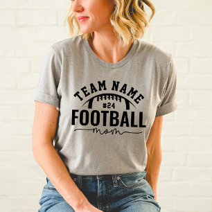 Football Mom Custom Team Black on Grey Tri-Blend Shirt