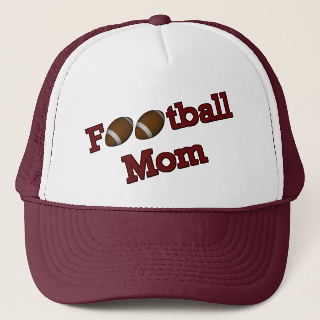Football Mom Cute Trucker Hat (Front)