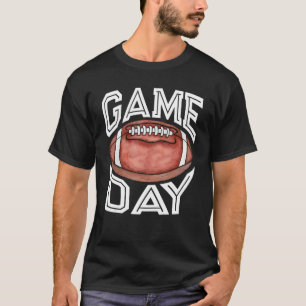 Football Mom  For Women Heart Football Game Day Vi T-Shirt