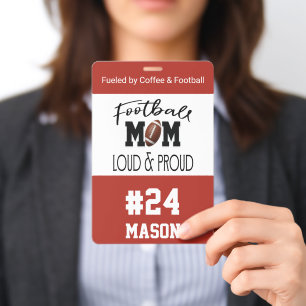 Football Mom Game Day Badge