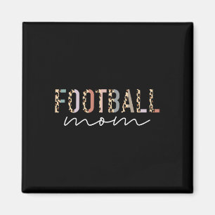 Football Mom Gifts Leopard Print Football Mama Mot Magnet