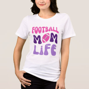 Football mom life high school sports Tri-Blend shirt