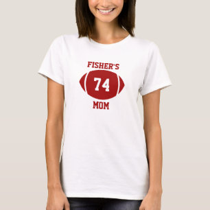 Football Mom Red T-Shirt