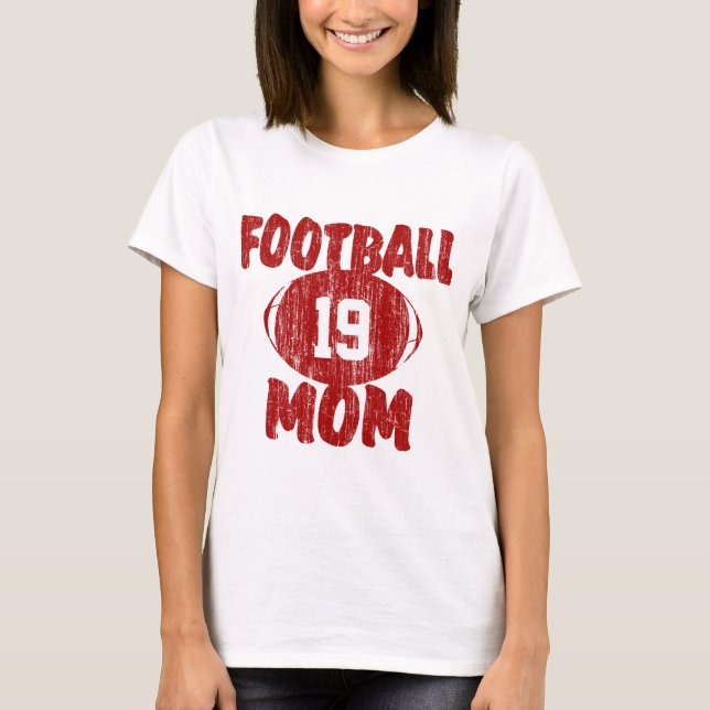 Football Mom Red T-Shirt (Front)