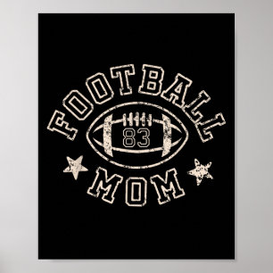 Football Mom Senior 2025 Game Day Team Srts Number Poster