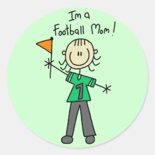 Football Mom Tshirts and Gifts Classic Round Sticker