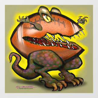 Football Monster Window Cling