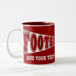 FOOTBALL Mug Red and White - SRF