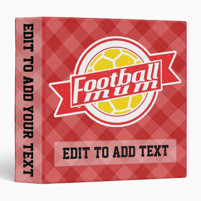 Football Mum Photo Album Vinyl Binder (Front/Spine)