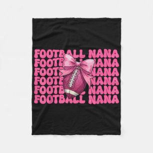 Football Nana American Football Grandma Coquette B Fleece Blanket