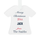 Football Navy, Red & White Jersey Ornement