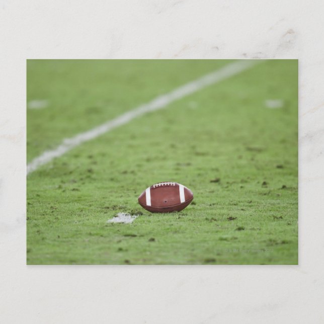 Football near yardage line. postcard (Front)