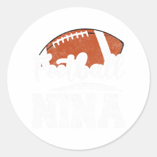 Football Nina Football Player Game Day Mother's Da Classic Round Sticker